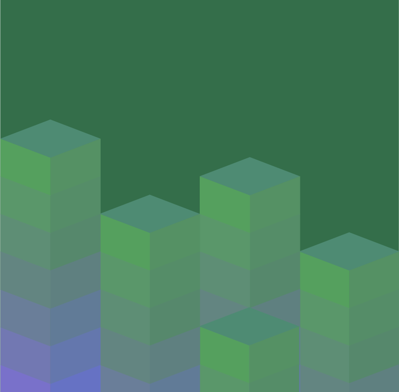 OT-thumbnail-infographic-purple-square Green cube stacks on an emerald background.
